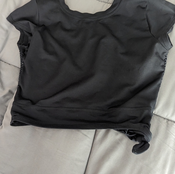 Bombshell Netted Front Crop Top Sz XL USED TWICE htf - Picture 2 of 2
